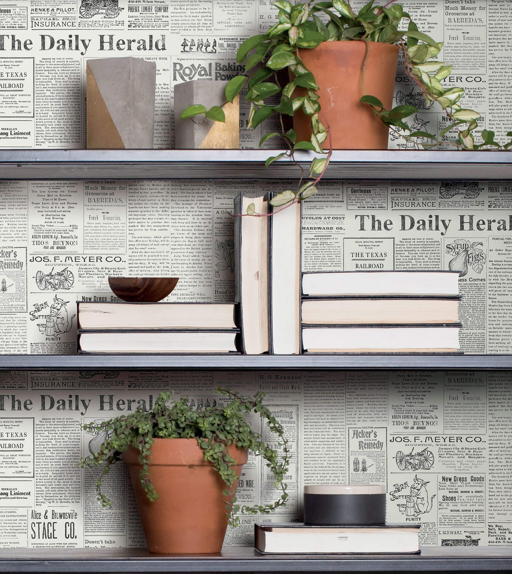 NISH! Newspaper Wallpaper for Walls - Funky Wallpaper for Walls -  Recommended for Living Room - Grunge #017 (Textured